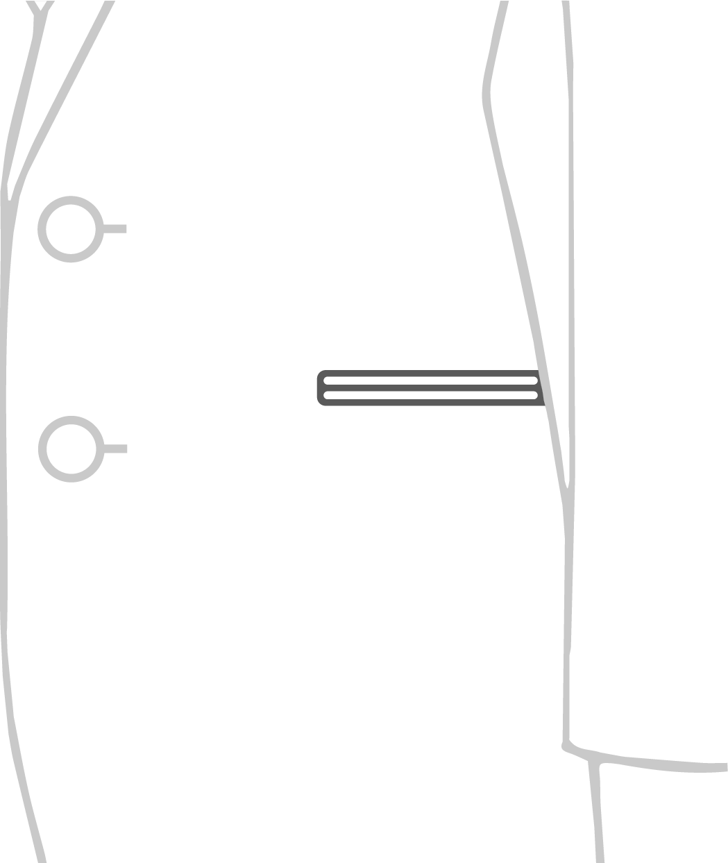 Straight pocket no flaps